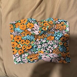 Floral Strapless Top